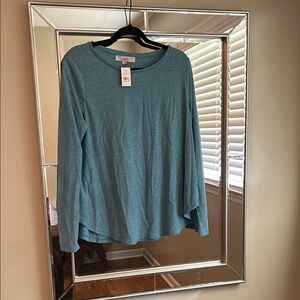 Loft Women's Blue Long Sleeve Top